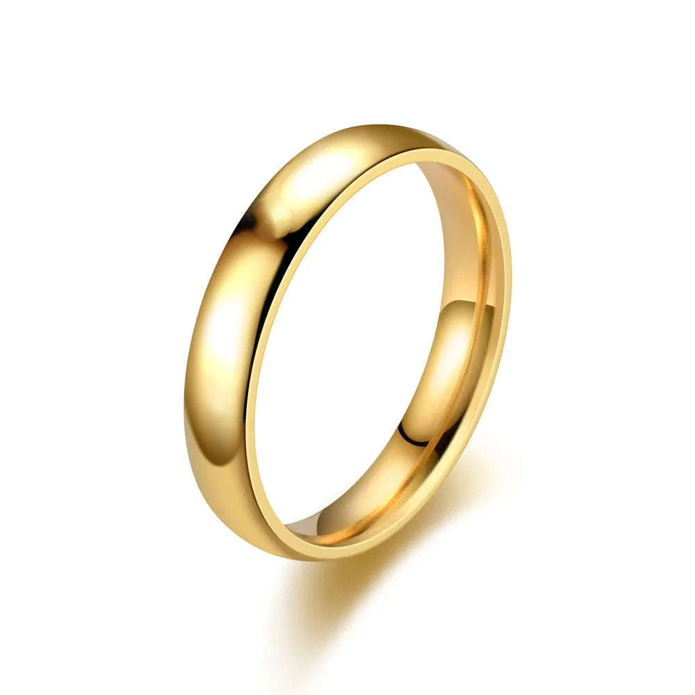 Stainless Steel Black Matte Ring for Men and Women-4MM Black / 9