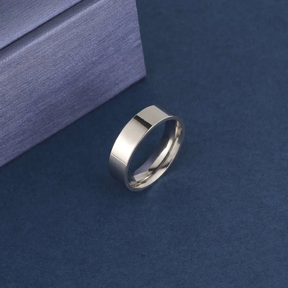 Stainless Steel Black Matte Ring for Men and Women-4MM Black / 9
