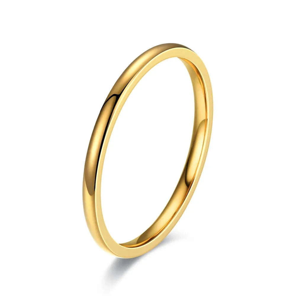 Stainless Steel Black Matte Ring for Men and Women-4MM Black / 9
