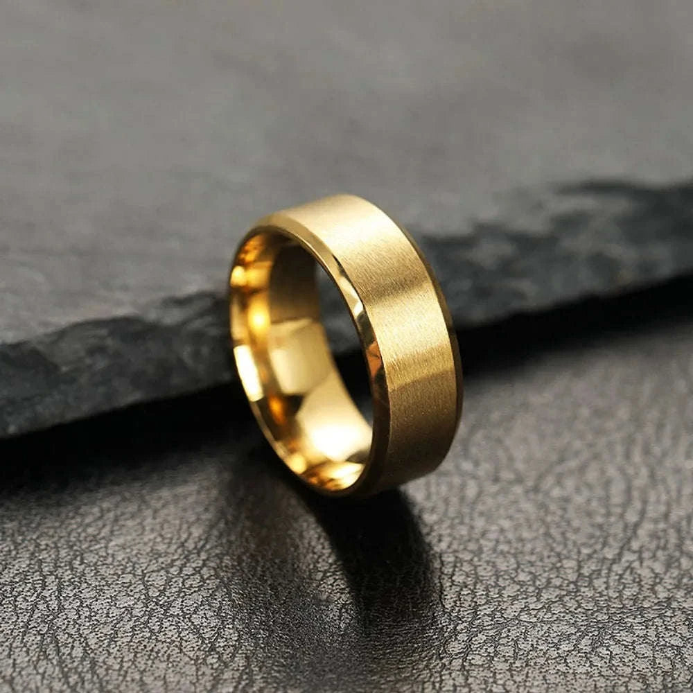 Stainless Steel Black Matte Ring for Men and Women-4MM Black / 9