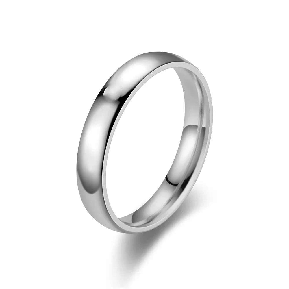Stainless Steel Black Matte Ring for Men and Women-4MM Black / 9