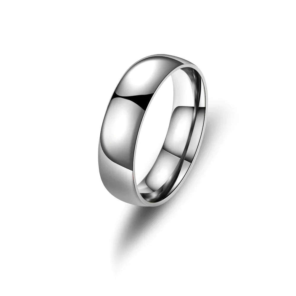 Stainless Steel Black Matte Ring for Men and Women-4MM Black / 9