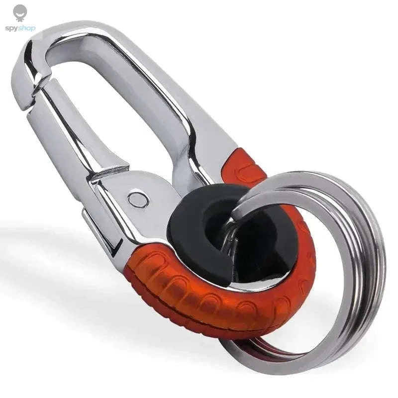 Stainless Steel Carabiner Keychain – Durable, Compact, Adventure‑Ready-3pcs orange