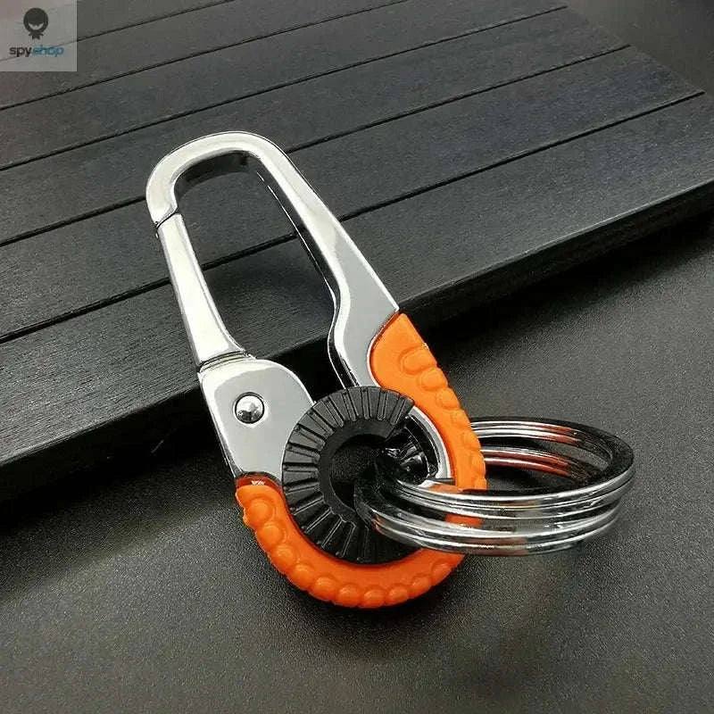 Stainless Steel Carabiner Keychain – Durable, Compact, Adventure‑Ready-3pcs orange