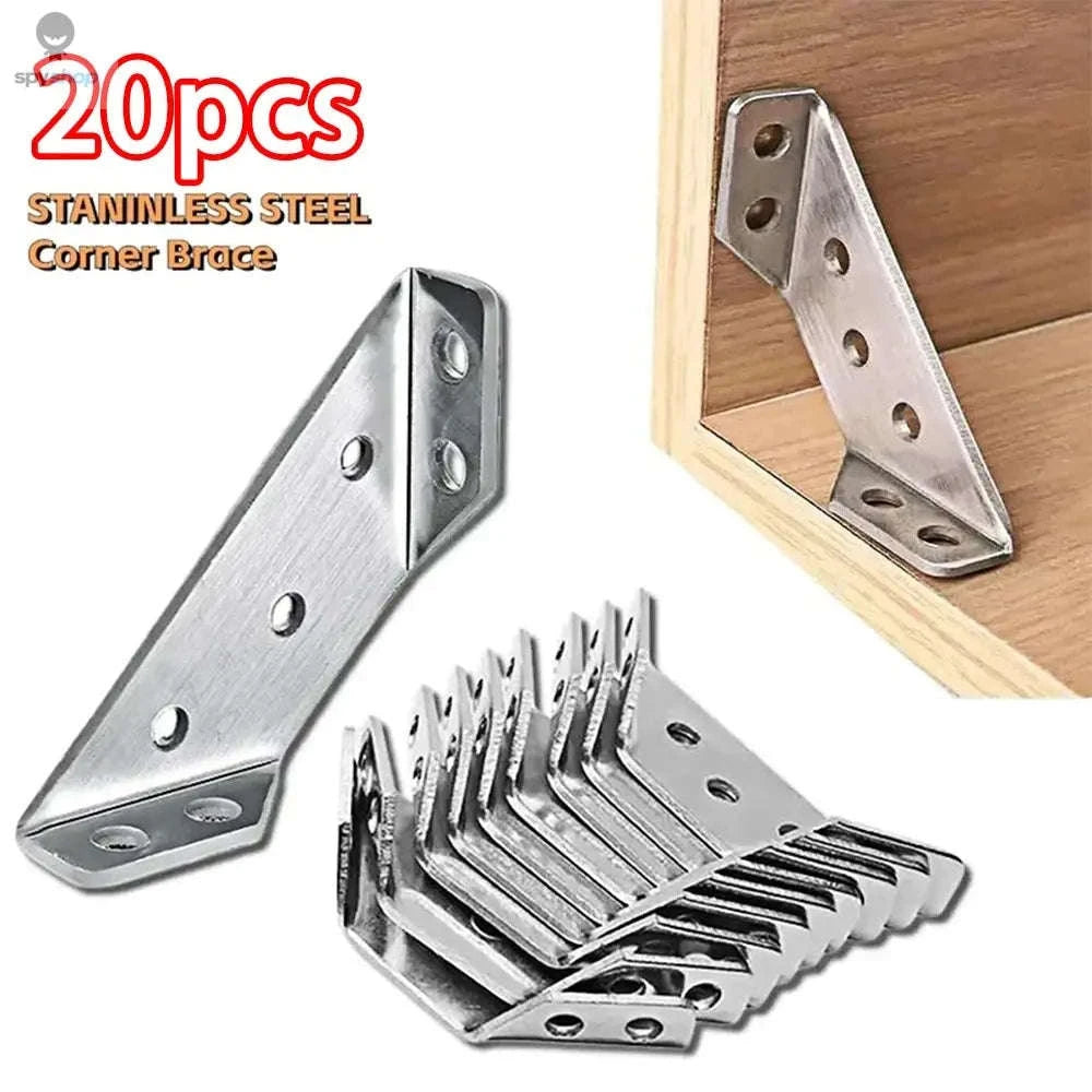 Stainless Steel Corner Brackets-20pc