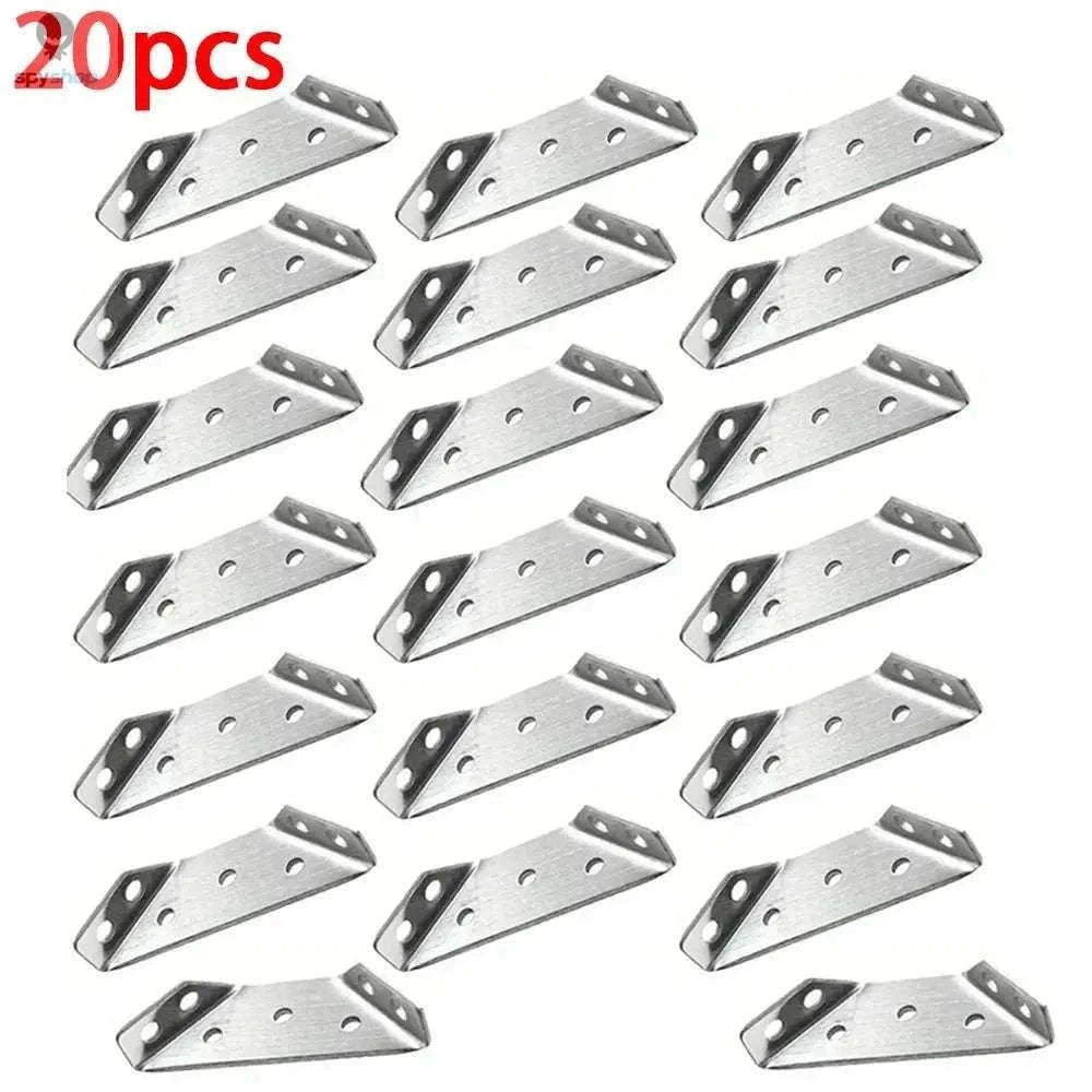 Stainless Steel Corner Brackets for Strong Furniture Support-20pc