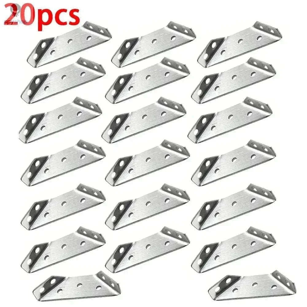 Stainless Steel Corner Brackets for Strong Furniture Support-20pc
