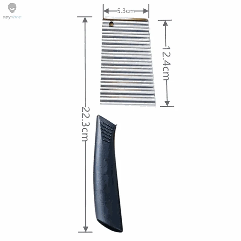 Stainless Steel Crinkle Cutter Knife – Wavy Slicer for Vegetables and Fruits-Potato Wave Knife