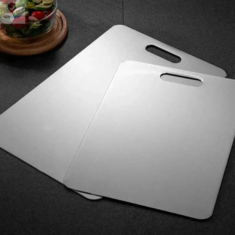 Stainless Steel Cutting Board – Hygienic, Durable, Double‑Sided Prep Surface-24x15cm