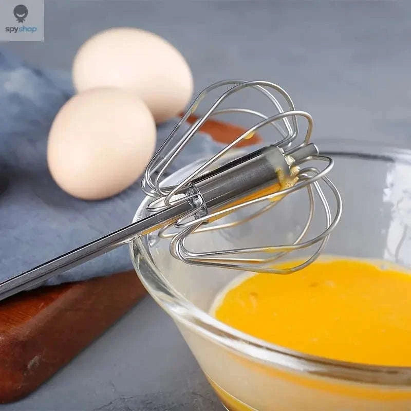 Stainless Steel Egg Beater – Semi‑Automatic Whisk for Effortless Mixing-S size 2pcs