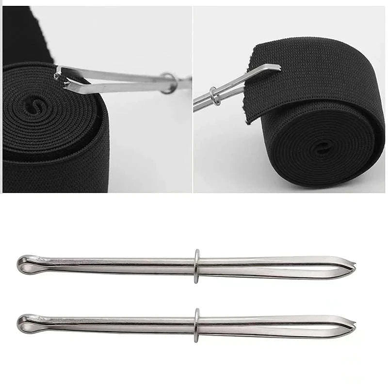 Stainless Steel Elastic Band Threading Tool-2pcs