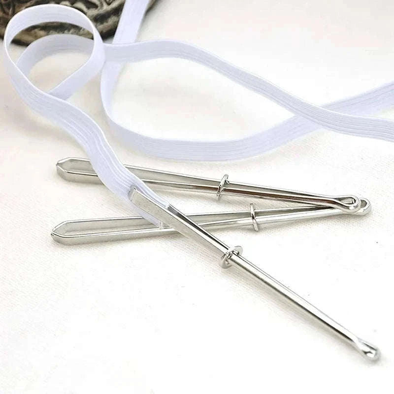 Stainless Steel Elastic Band Threading Tool for Sewing-2pcs