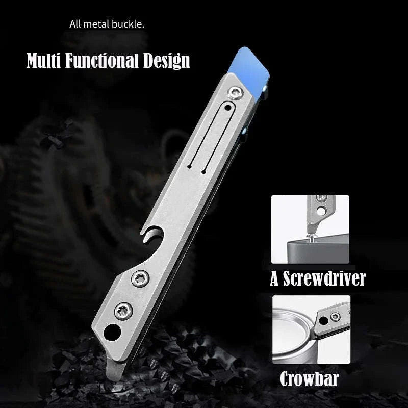Stainless Steel Fast‑Open Scalpel Mini Bottle Opener Knife-ONLY 10 BLADES-12