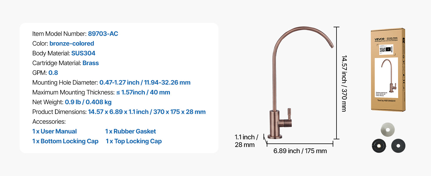 Lead-Free Stainless Steel Drinking Water Faucet