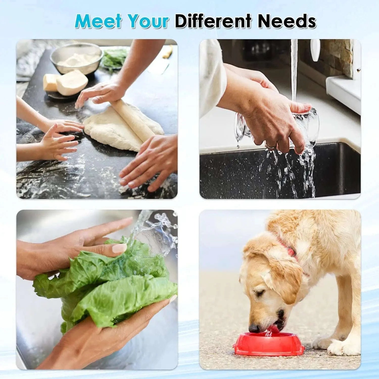 Stainless Steel Faucet Water Filter Purifier System, NSF Certified-Light Grey