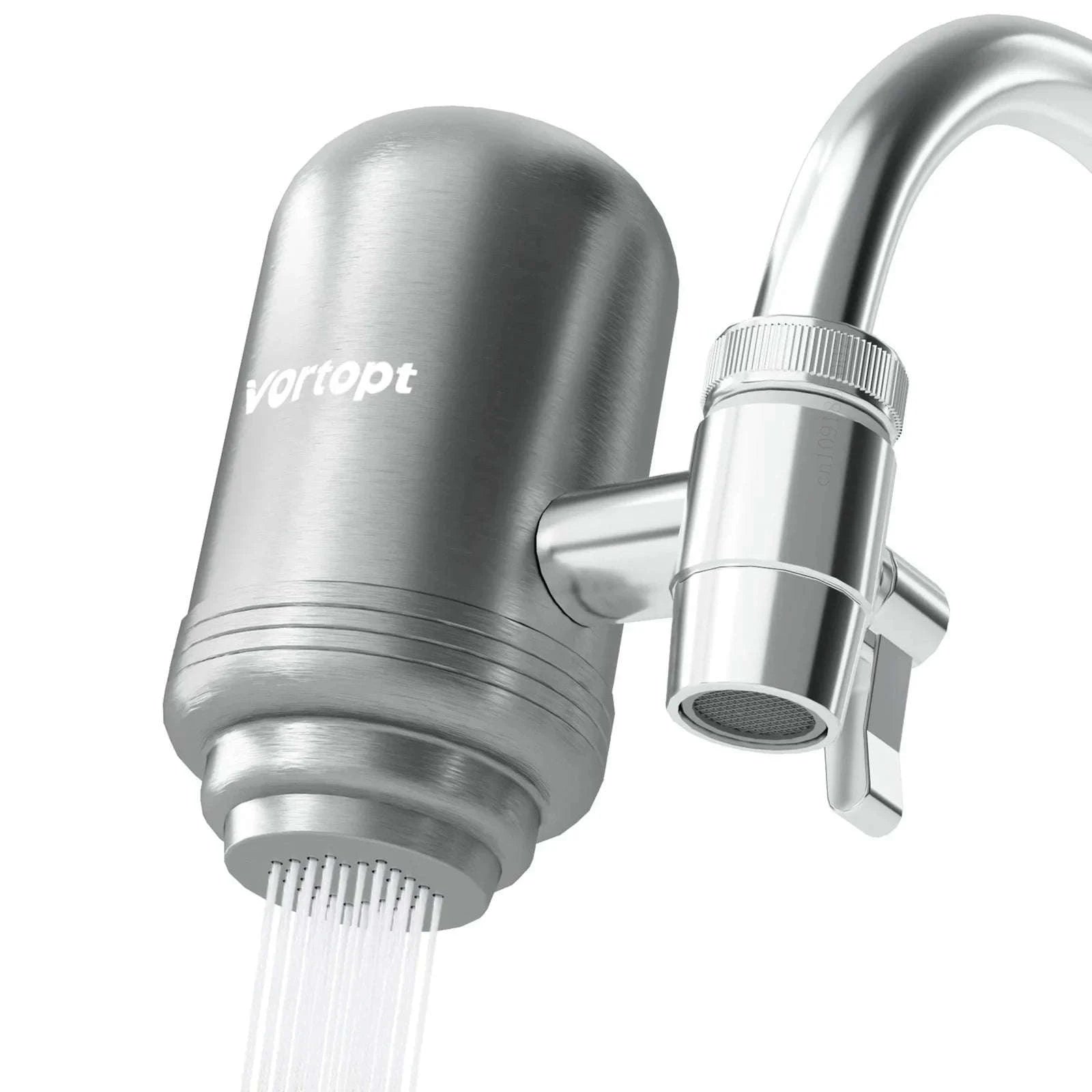 Stainless Steel Faucet Water Filter Purifier System, NSF Certified-Light Grey