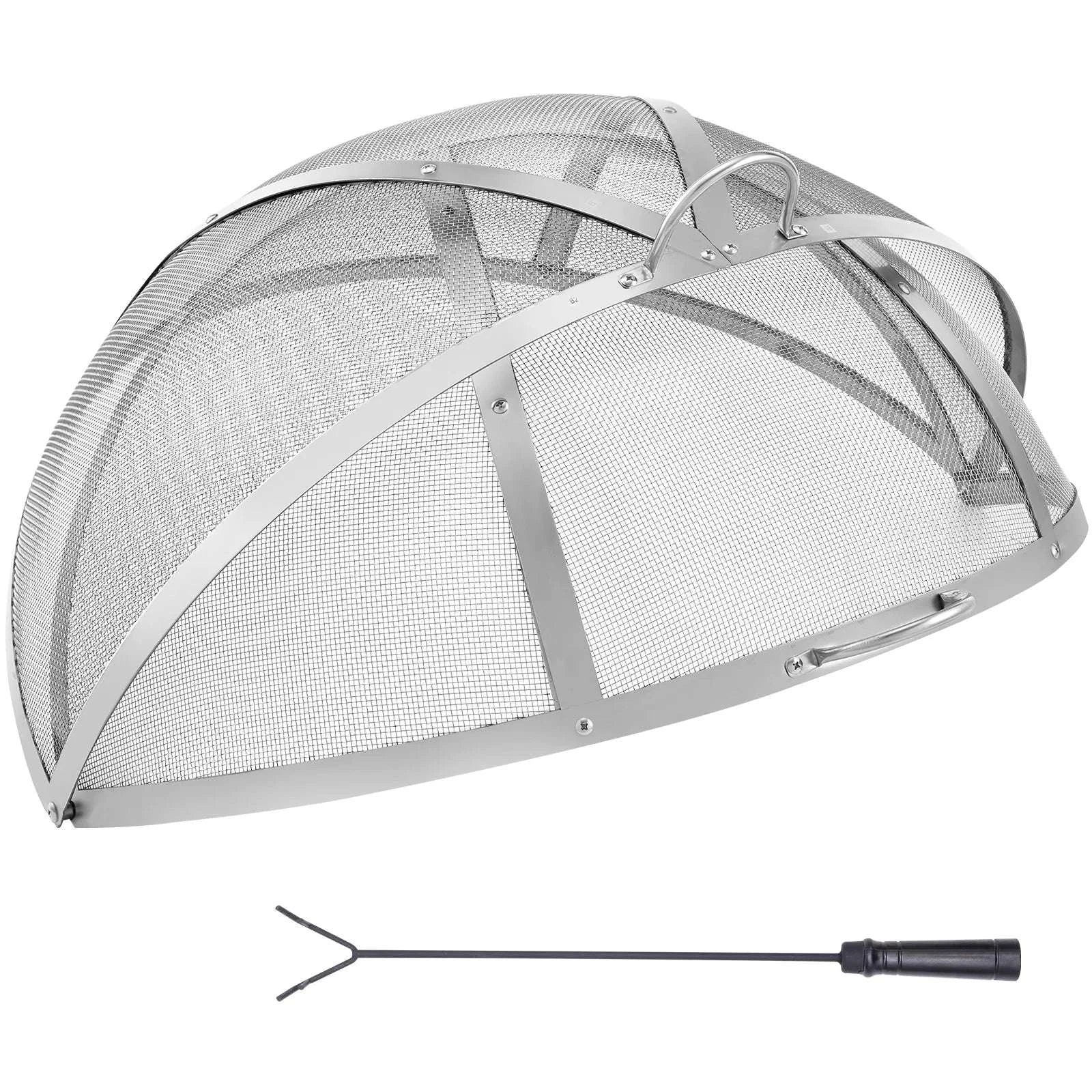 Stainless Steel Fire Pit Spark Screen Lid with Easy Lift Handles-36in / United States