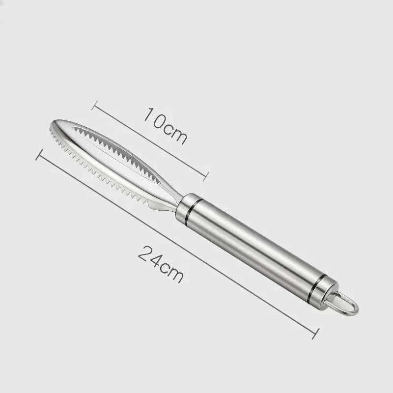 Stainless Steel Fish Scaler & Bone Tweezers-Fish scale scraping