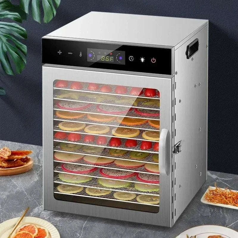 Stainless Steel Food Dehydrator with 12 Layers and Touch Control-6 layers / US
