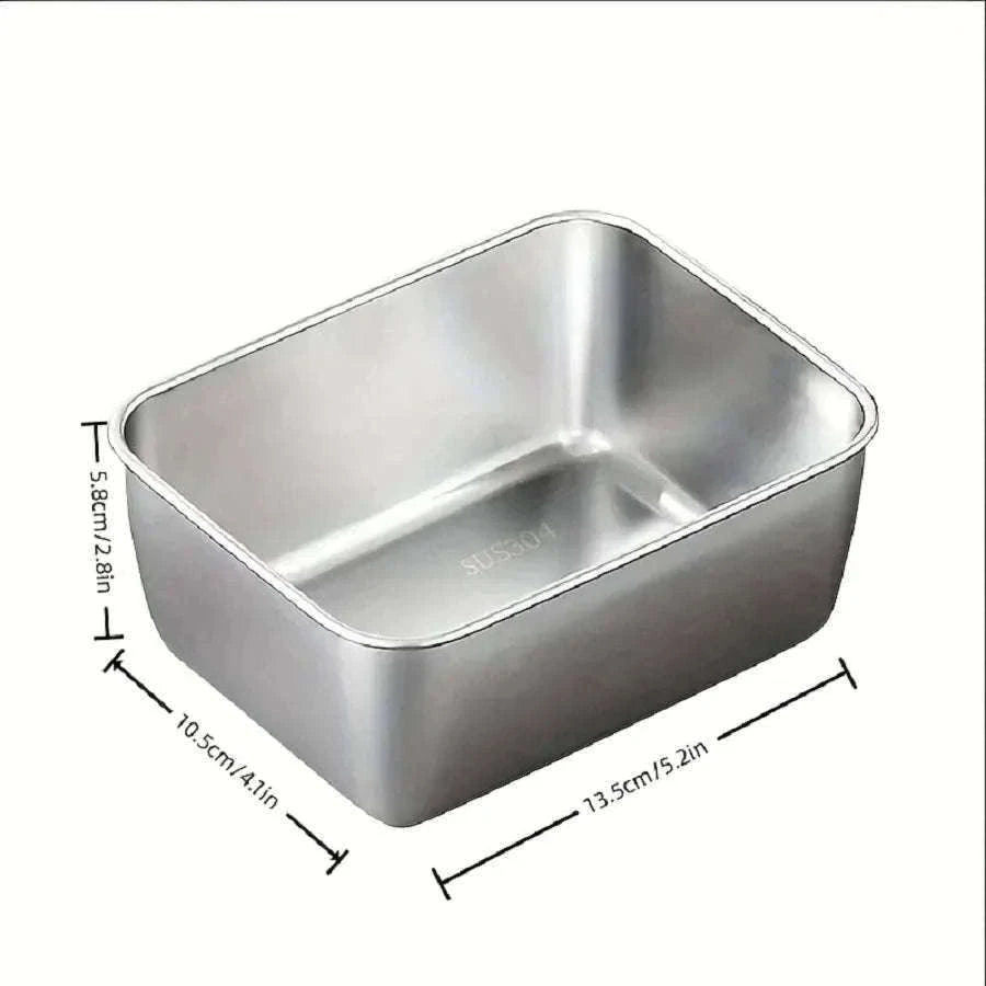 Stainless Steel Fresh-Keeping Box with Sealed Lid-3pcs
