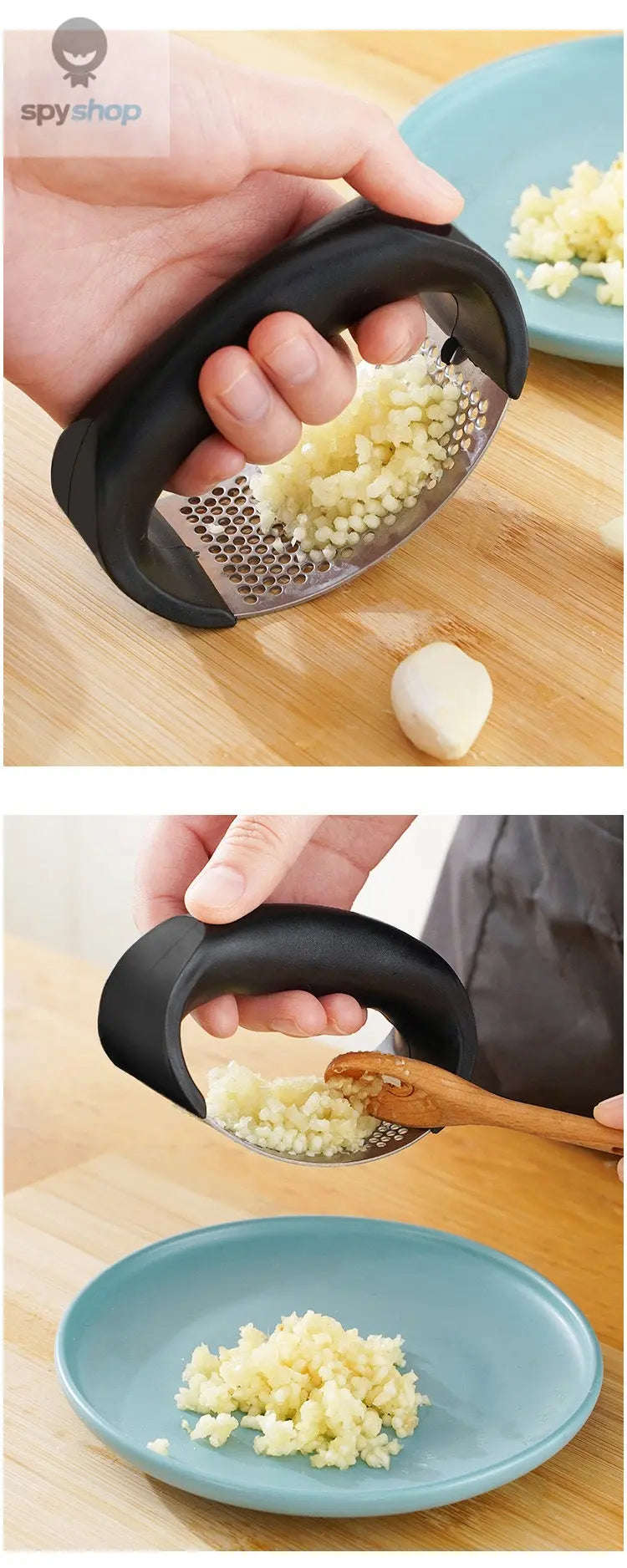 Stainless Steel Garlic Press – Effortless Crushing and Easy Cleaning-Default Title