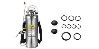 Stainless Steel Hand Pump Sprayer 4–12L Garden & Cleaning Tool-8L 2Gal / CZECH REPUBLIC