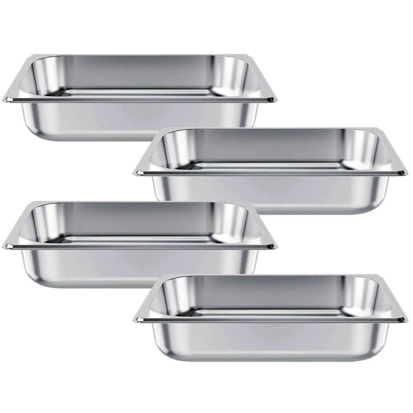 Stainless Steel Hotel Pan 1/2 Size 2.5-Inch Deep 4-Pack-6inch 2pcs / spain