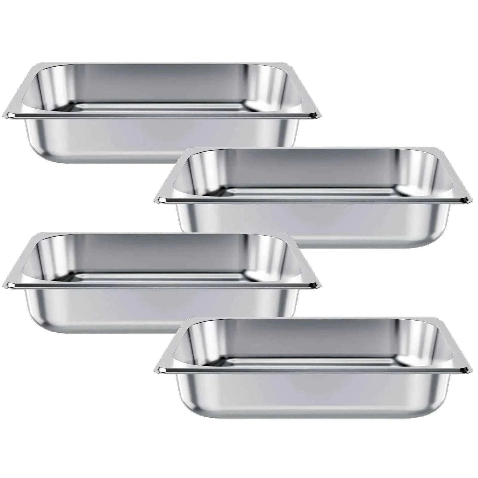 Stainless Steel Hotel Pan 1/2 Size 2.5-Inch Deep 4-Pack-6inch 2pcs / spain