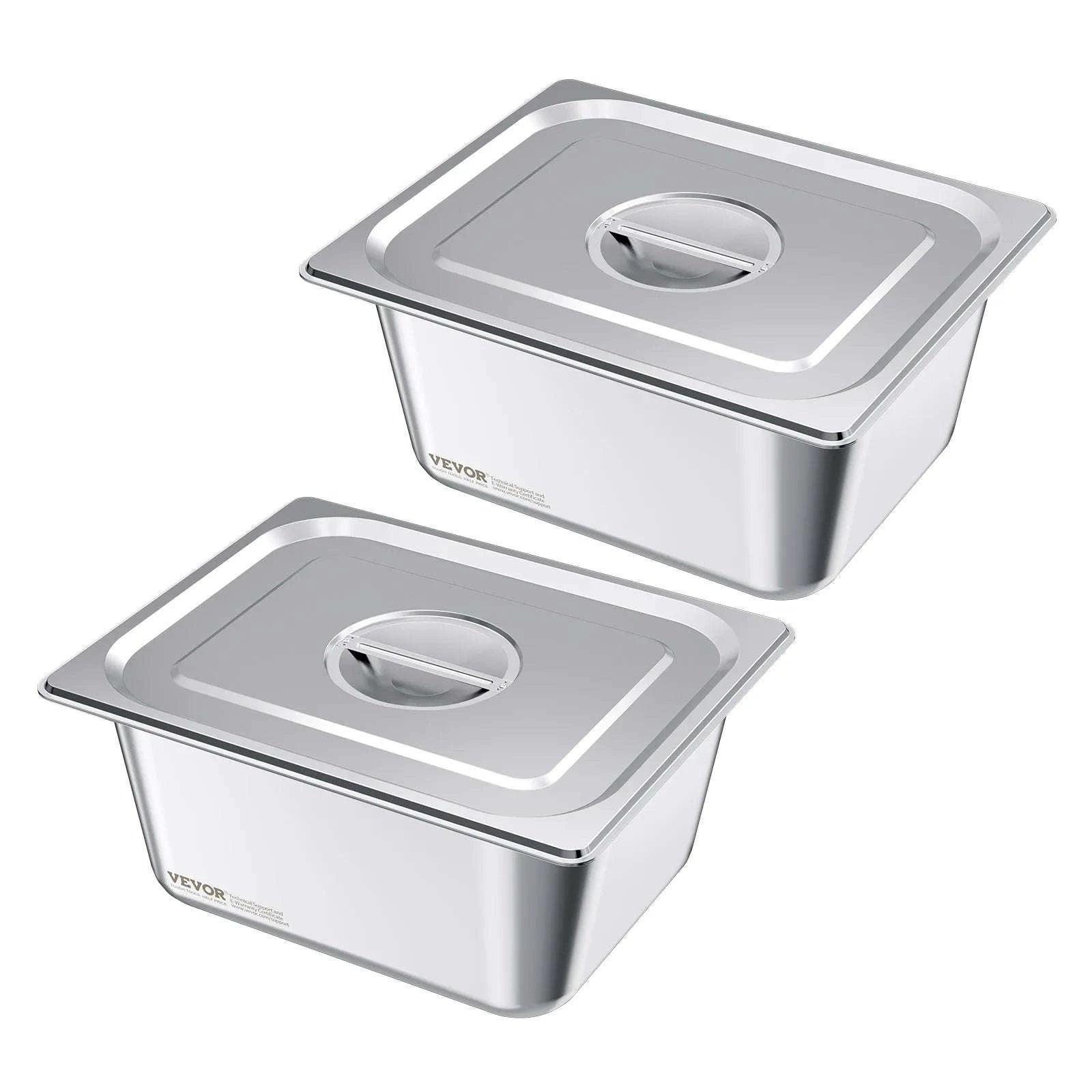 Stainless Steel Hotel Pan 1/2 Size 2.5-Inch Deep 4-Pack-6inch 2pcs / spain