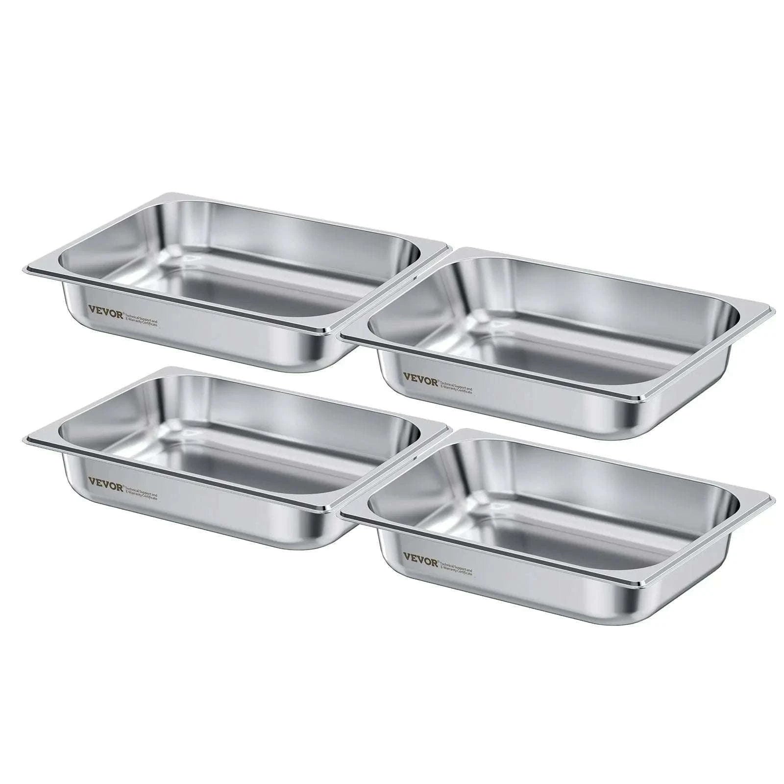 Stainless Steel Hotel Pan 1/2 Size Steam Table Pans Set-6pcs 4inch / france