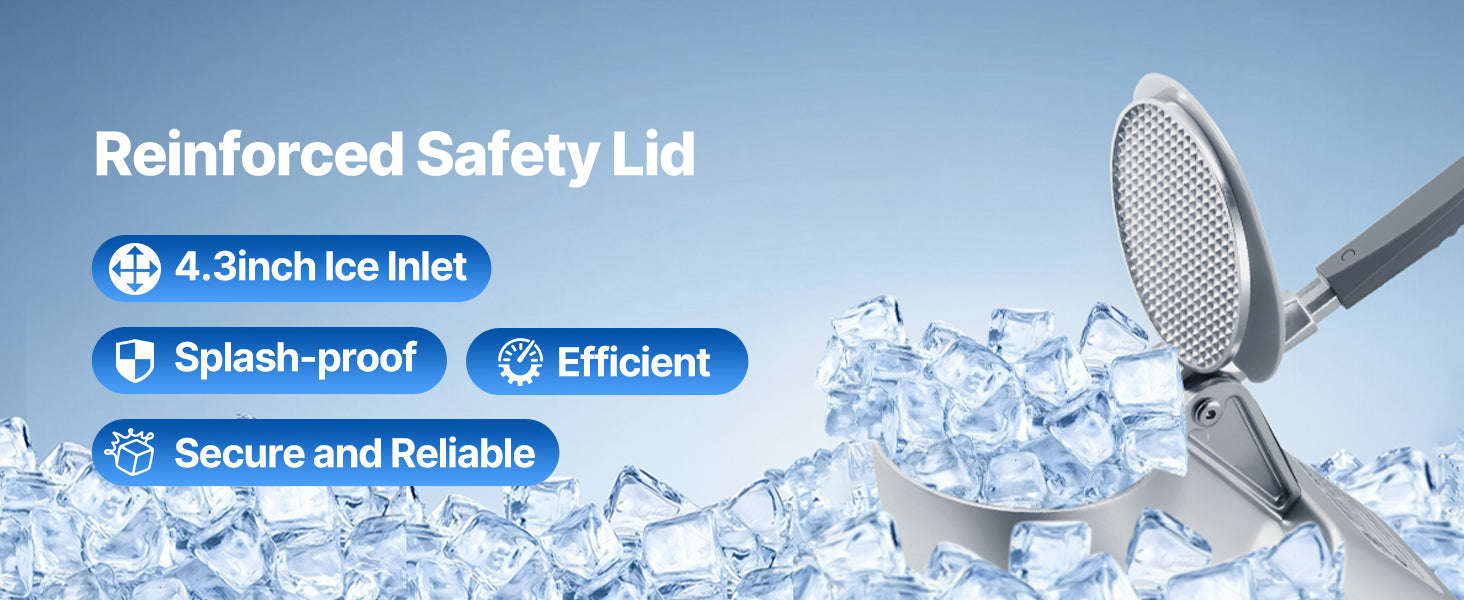 Stainless Steel Ice Crusher Machine with Bowl and Cover-286lbs / Mexico