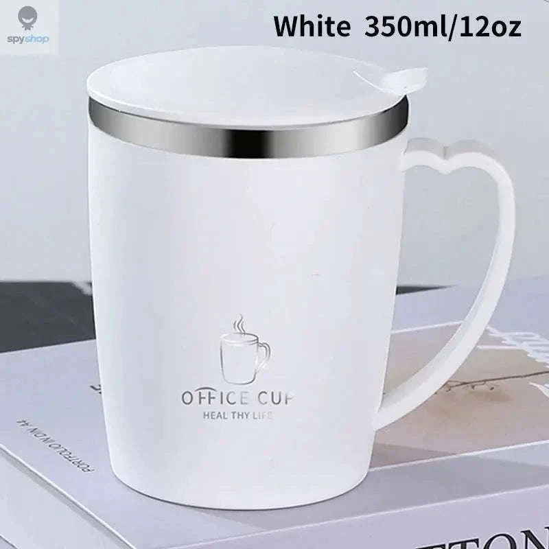 Stainless Steel Insulated Coffee Mug 350ml with Handle-black / 350ml