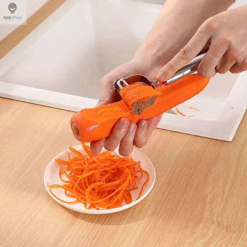 Stainless Steel Julienne Peeler for Fast, Clean Vegetable Prep-Default Title