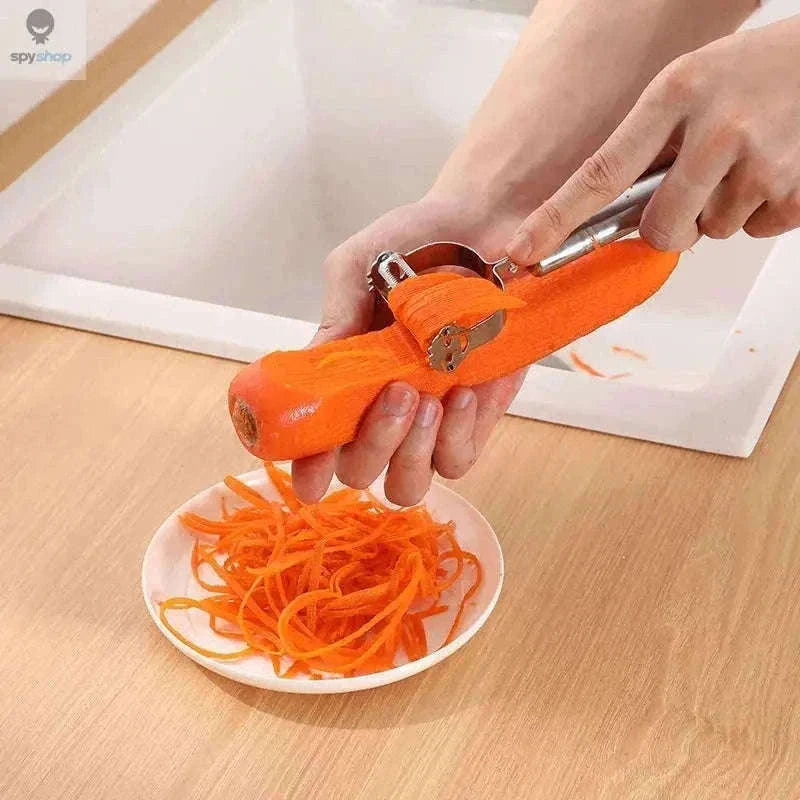 Stainless Steel Julienne Peeler for Fast, Clean Vegetable Prep-Default Title
