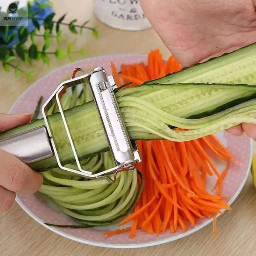 Stainless Steel Julienne Peeler for Fast, Clean Vegetable Prep-Default Title