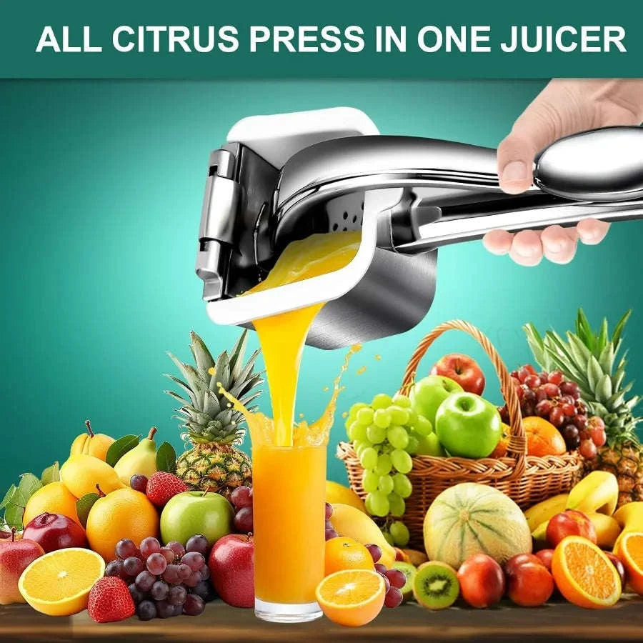 Stainless Steel Manual Citrus Juicer Press with Non-Slip Grip-United States