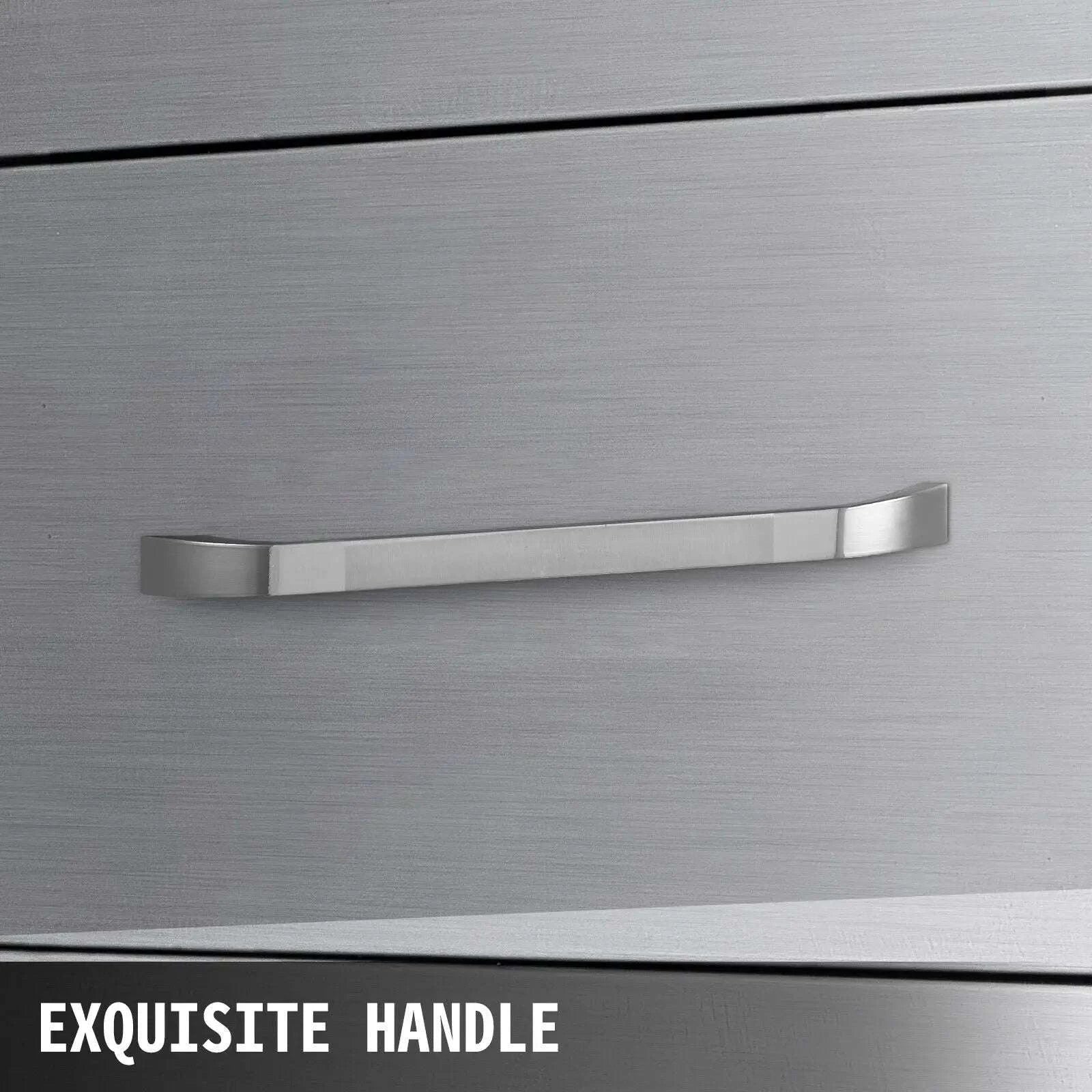 Stainless Steel Outdoor Kitchen Drawers Double Storage BBQ Island-14Wx 8.5H Single / United States