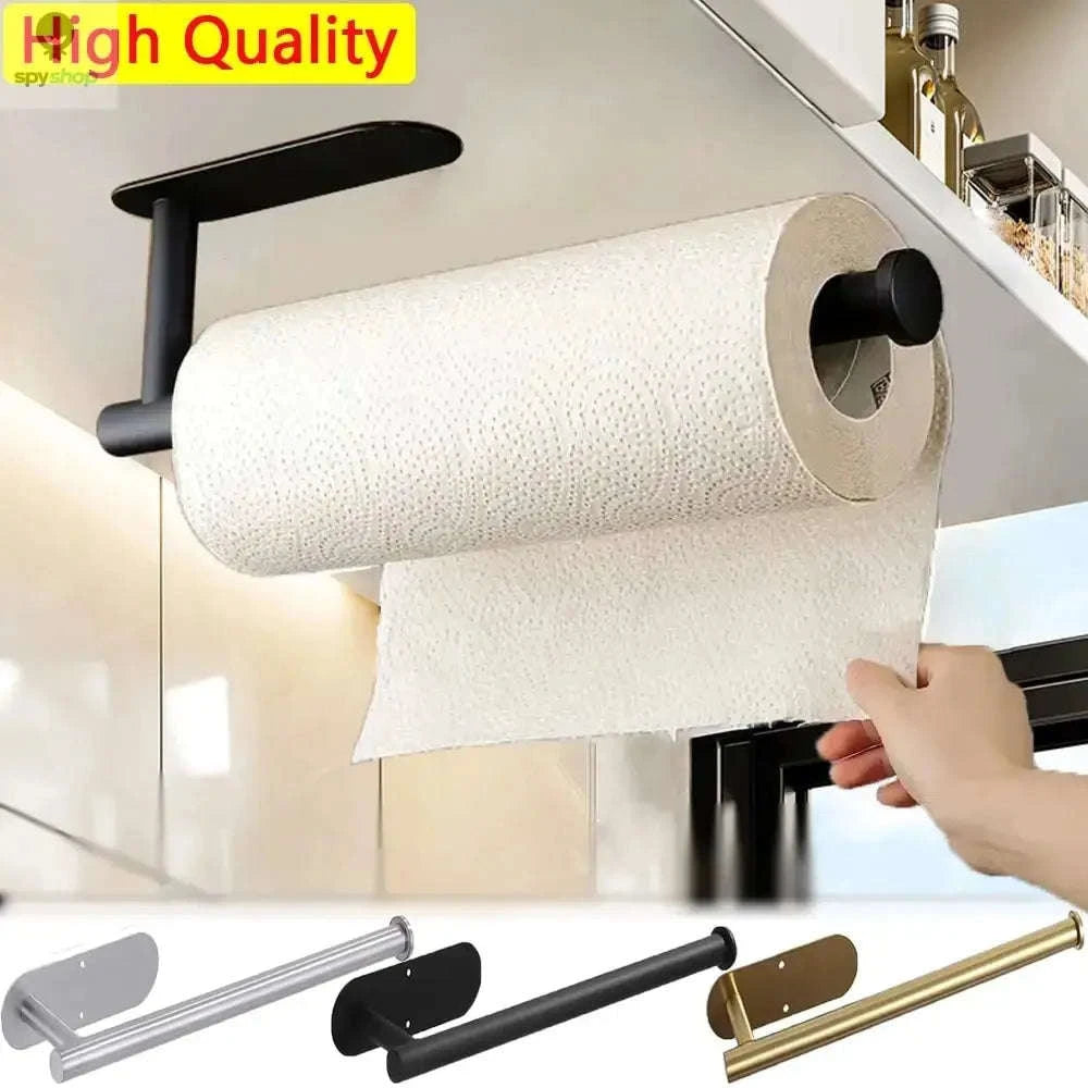 Stainless Steel Paper Towel Holder – Durable, Modern, Easy Installation-Black Paper Holder