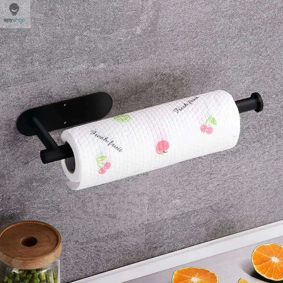 Stainless Steel Paper Towel Holder – Durable, Modern, Easy Installation-Black Paper Holder