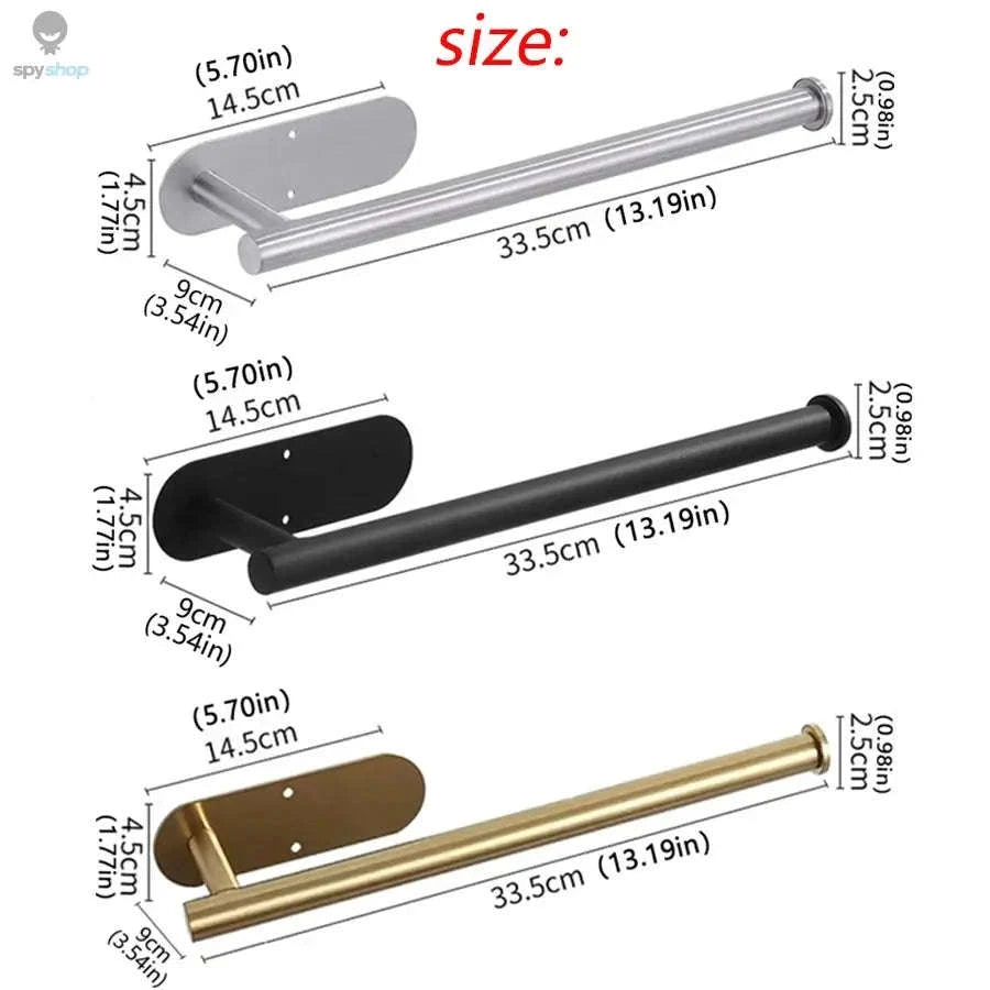 Stainless Steel Paper Towel Holder – Durable, Modern, Easy Installation-Black Paper Holder