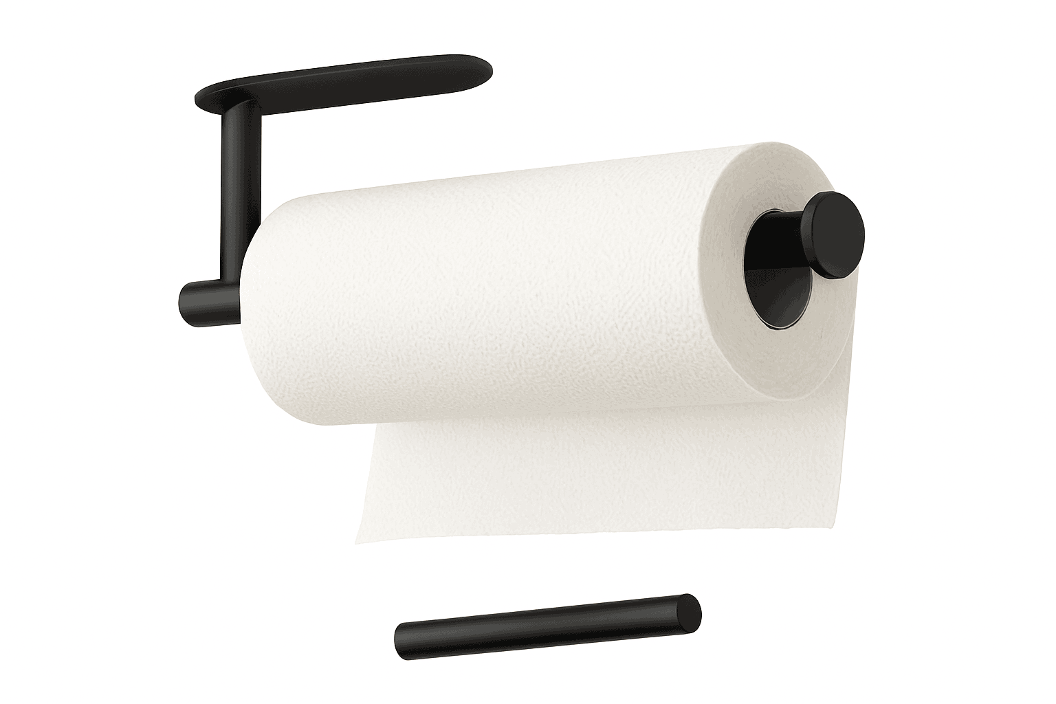 Stainless Steel Paper Towel Holder with Adhesive or Screw Mount-Black Paper Holder