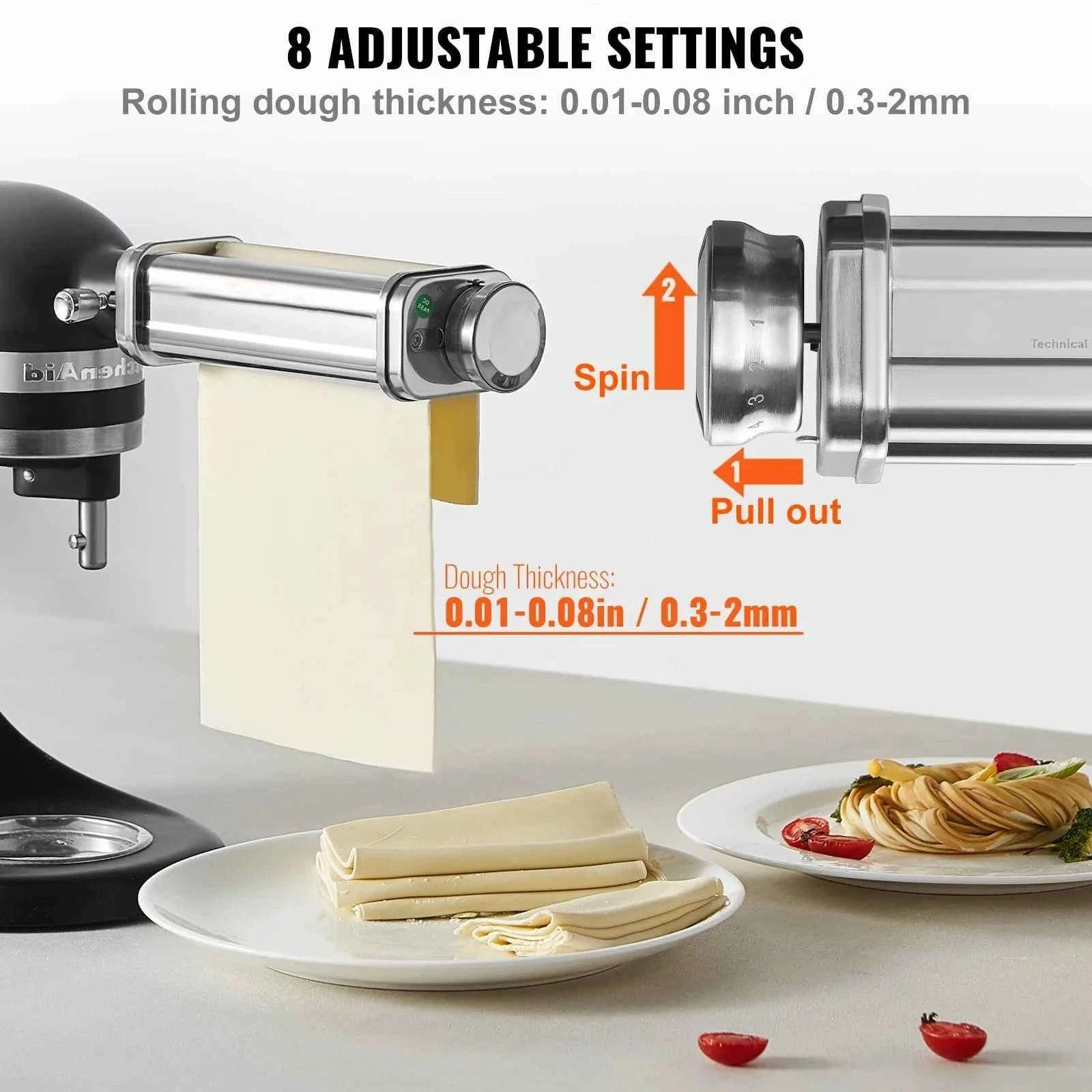 Stainless Steel Pasta Attachment for Stand Mixer-electrically neutral / United Kingdom