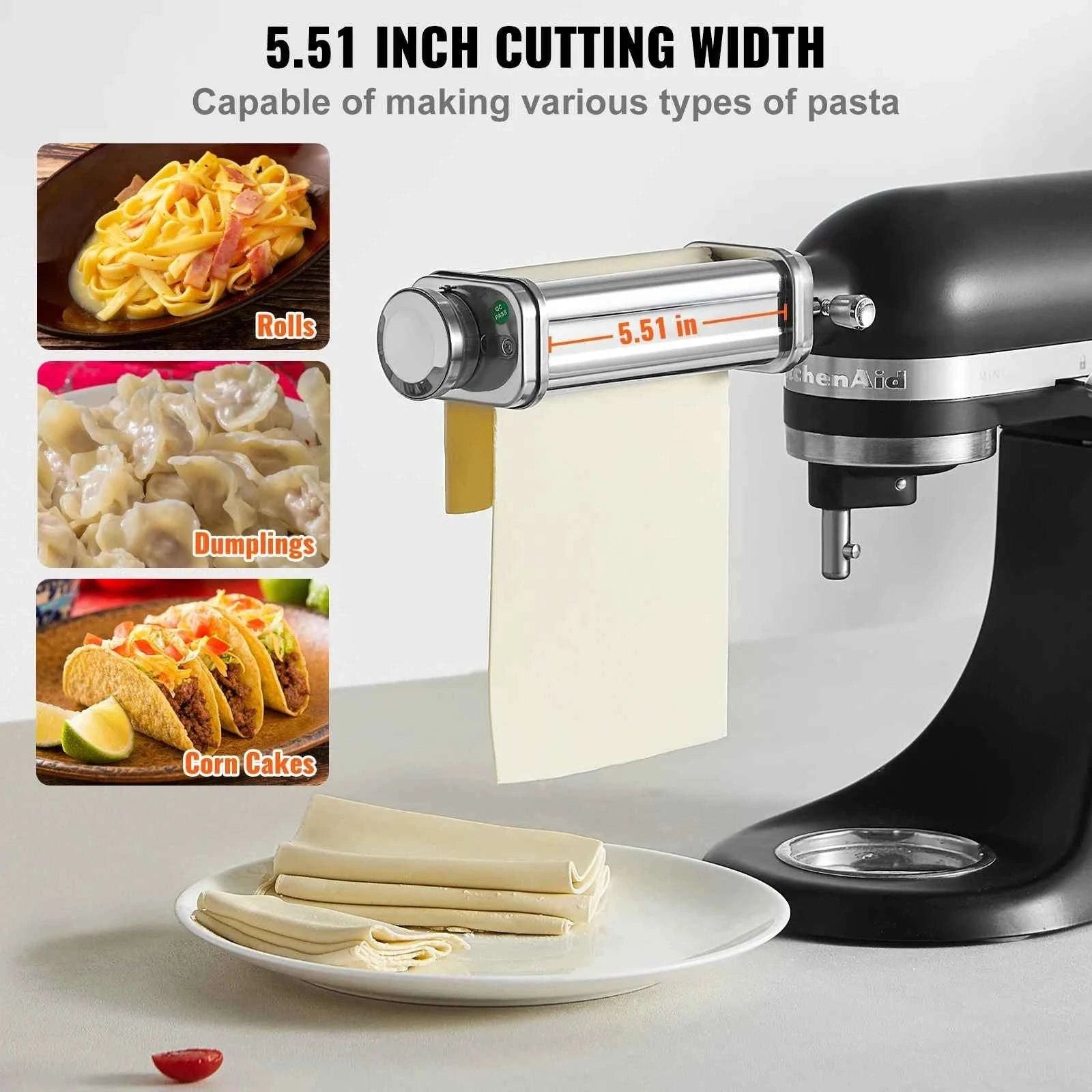 Stainless Steel Pasta Attachment for Stand Mixer-electrically neutral / United Kingdom