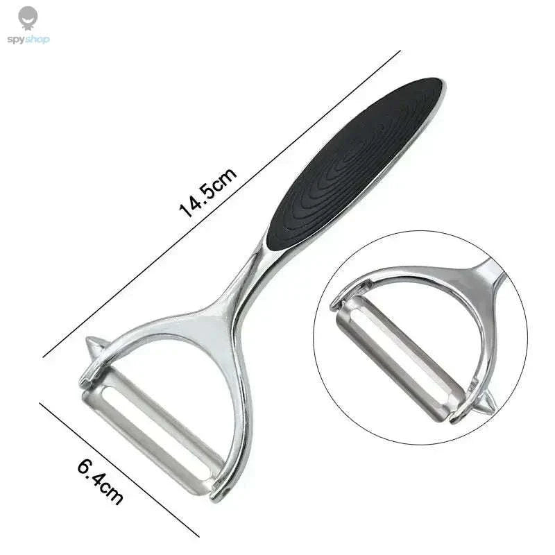 Stainless Steel Peeler – Multi‑Function Tool for Easy Food Prep-1pc black B