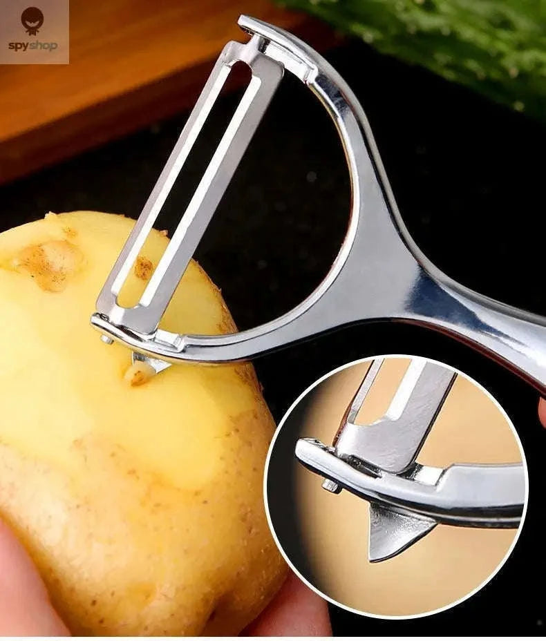Stainless Steel Peeler – Multi‑Function Tool for Easy Food Prep-1pc black B