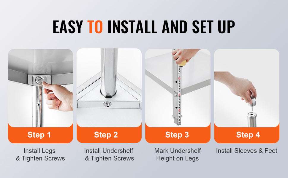 Stainless Steel Prep Table with Adjustable Shelf for Kitchen or Garage-24x18in / UNITED KINGDOM
