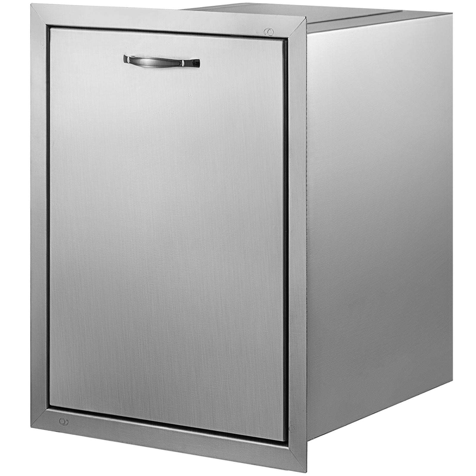 Stainless Steel Pull-Out Trash Drawer for Outdoor Kitchen Storage-Type C / United States