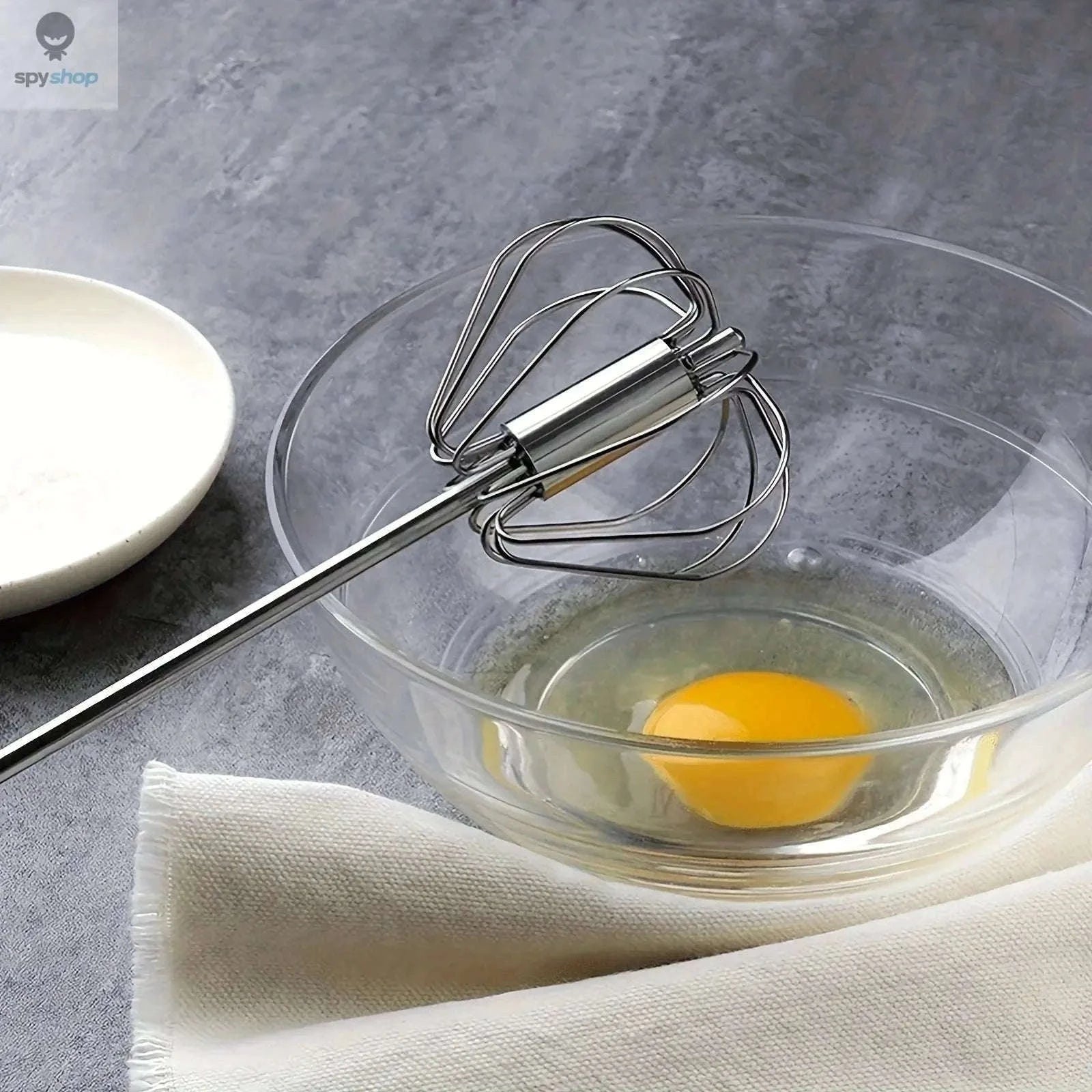 Stainless Steel Semi-Automatic Egg Beater for Easy Mixing-S size 2pcs