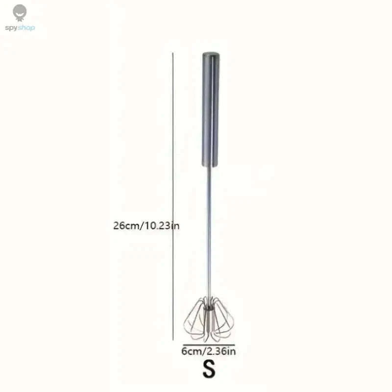 Stainless Steel Semi-Automatic Egg Beater for Easy Mixing-S size 2pcs