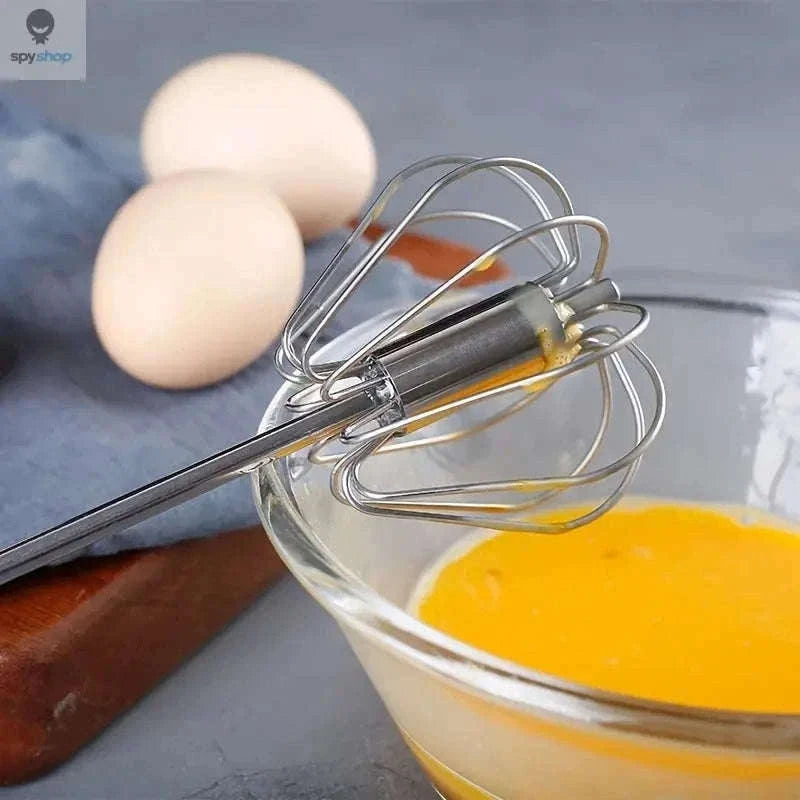 Stainless Steel Semi-Automatic Egg Beater for Easy Mixing-S size 2pcs